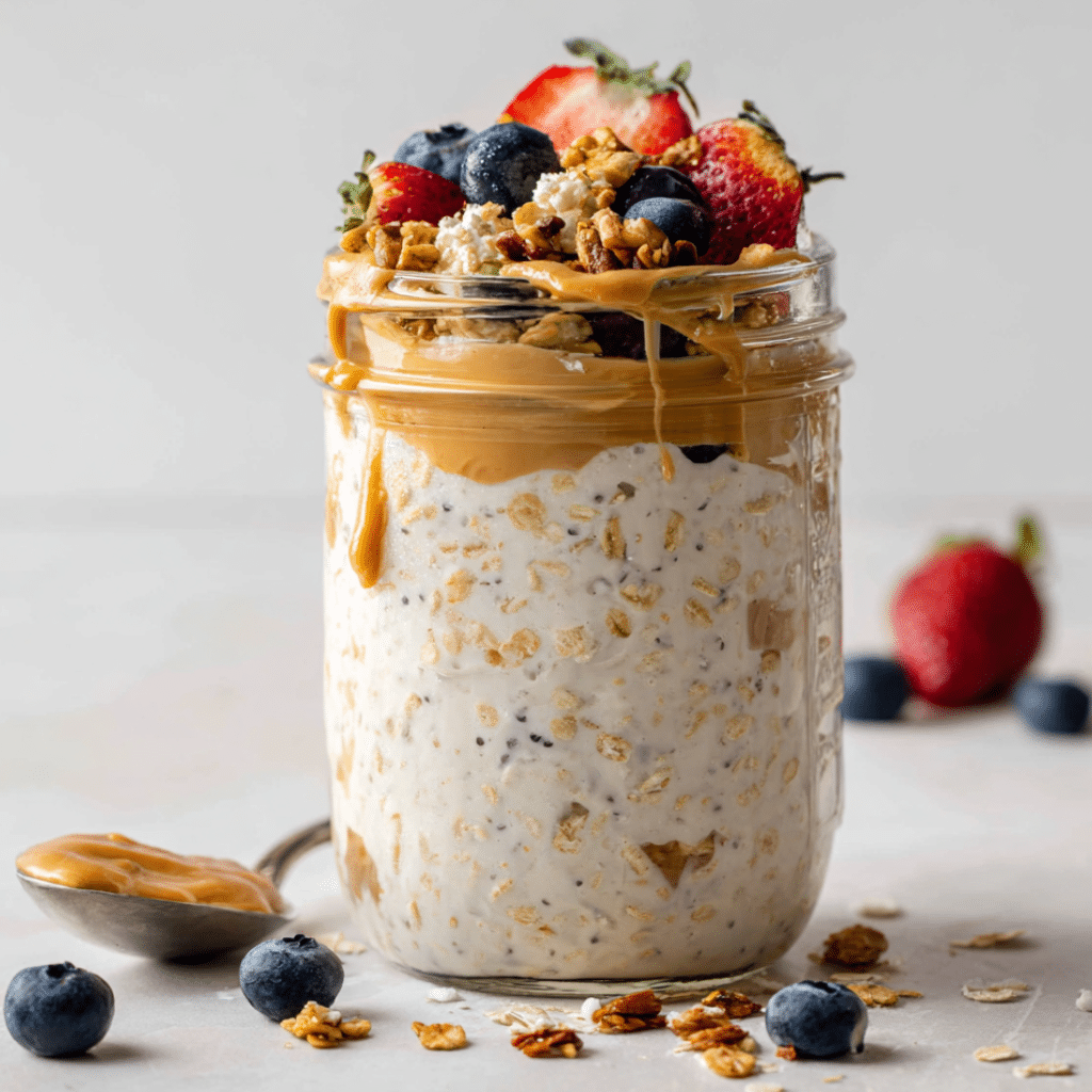 Vegan Overnight Oats Protein Bowl