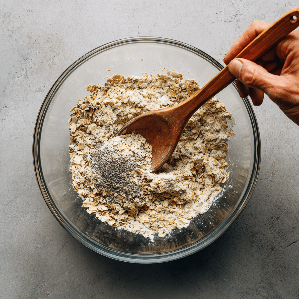 Vegan Overnight Oats Protein – The Ultimate Quick Breakfast Fix 5 Mixing vegan overnight oats protein base