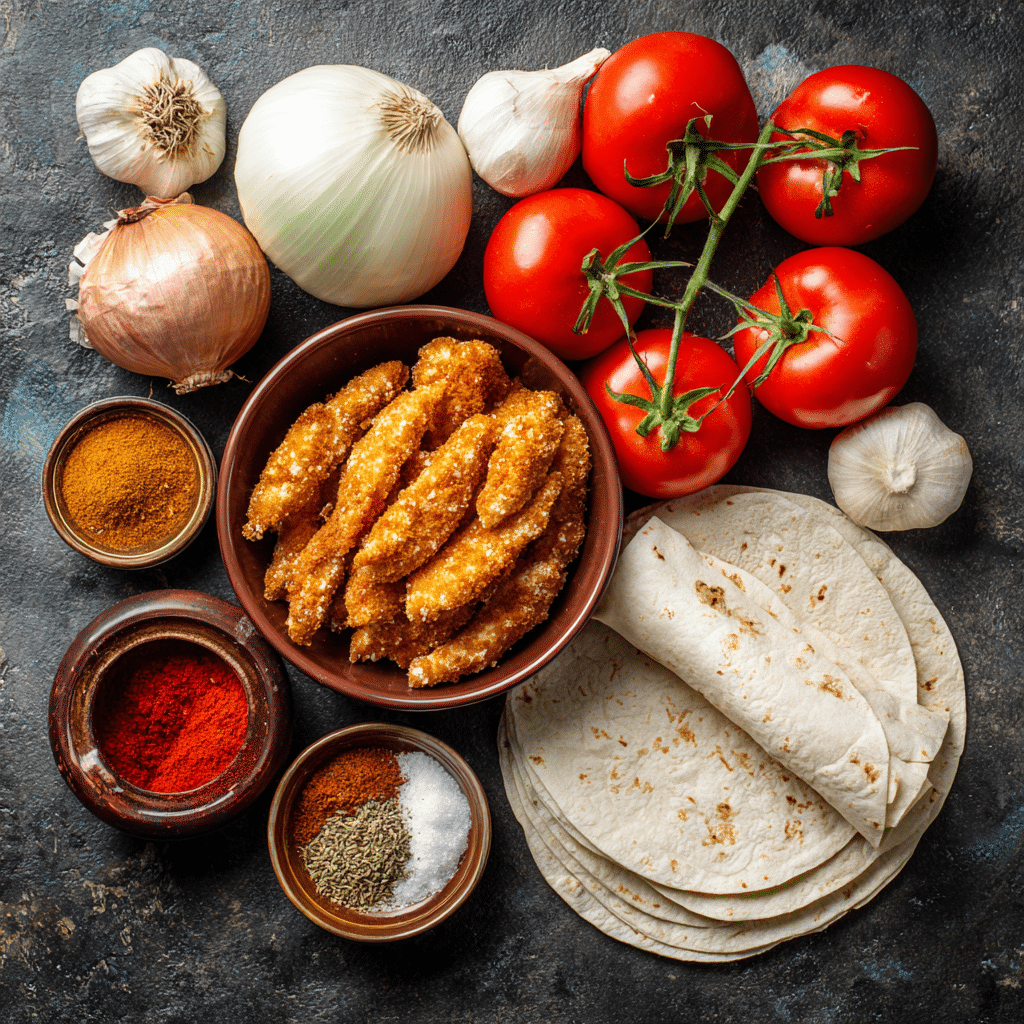 Ingredients for high protein vegan wrap